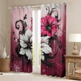 thumbnail image 2 of Castle Fairy Vintage Flower Blackout Curtains Set of 2 (52x84 Each) for Teens Boys Girls,Botanical Plants Window Curtains,Abstract Graffiti Splash Curtains and Drapes,Lightweight Room Decor, 2 of 6