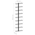 thumbnail image 4 of vidaXL Wall-mounted Wine Rack for 9 Bottles Black Iron, 4 of 4