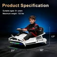 thumbnail image 6 of Kerry Yoo K71 Drift Kart, 24V Go Kart for Kids, Electric Ride on, 300W Brushless Motor, Ages 6+, 360° Drifting,High/Low Speed-White, 6 of 8