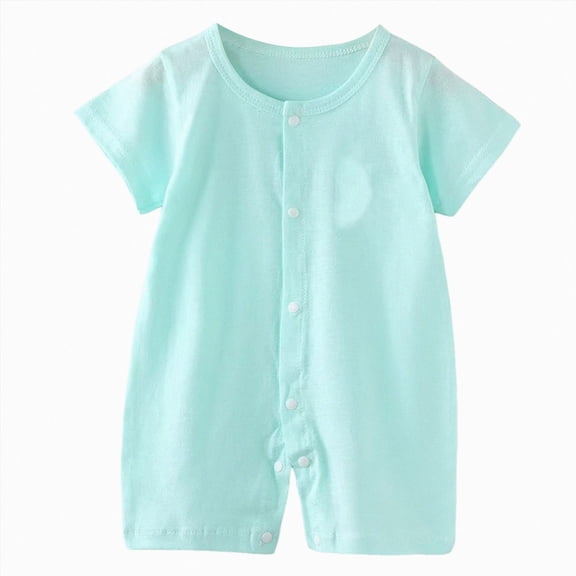 Baby Onesies Boy Unisex Baby Cotton Romper Boys Short Sleeve One-Piece Jumpsuit Infant Snap Up Bodysuits Summer Outfits 0-24M