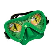 Angle View: 3.75" Green Sea Monster Mask Swimming Pool Goggles Accessory for Kids