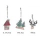 thumbnail image 1 of 3pcs Christmas Wooden House/car/elk Christmas Tree Pendants Christmas Wood Crafts Ornaments New Year, 1 of 4