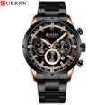 thumbnail image 1 of Reloj Curren para hombre, esfera azul, correa de acero inoxidable, fecha para hombre, relojes de negocios para hombre, relojes de pulsera impermeables de lujo para hombre Deng Xun unisex, 1 of 2