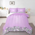 thumbnail image 2 of Feelyou Fashion Sequin Print Queen Comforter Set for Girls, Glitter Luxury Diamond Bedding Sets, Princess Style Bedding Comforter Set, Super Cozy Room Decor, 3 Pieces, 2 of 8