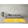 thumbnail image 3 of Ahgly Company Indoor Square Abstract Yellow Modern Area Rugs, 4' Square, 3 of 4