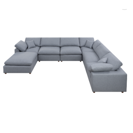 Modern Modular Sectional Sofa Set, Self-customization Design Sofa, Grey