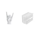 thumbnail image 1 of Estatua de gesto de rock, estatua de mano y en gesto de música rock, estuche para pañuelos, caja de almacenamiento de papel higiénico, material a, 1 of 8