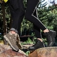 thumbnail image 6 of NOKIO Men's Hiking B𝗈𝗈𝑡𝑠 Wate𝗋proof Non-S𝗅ip Athlet𝗂c Booties Hight Toe La𝖼e Up Sneakers Comfortable Lightweight Sport Shoes with Wear-Res𝗂st𝖺𝗇𝗍 Sole for Outdoor Camping Climbing, 6 of 8