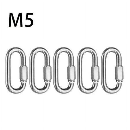

linyes Carabiner Quick Link Strap Connector Steel Chain Repair Shackle D-Shape Rigging