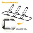 thumbnail image 3 of JOZ 3-Bike Floor Parking Rack for Bicycles Wheel/Tire(Max Tire Width 2.5"), with Buckle, for Indoor/Outdoor Garage Storage, Black, 3 of 7