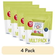 (4 pack) SkinnyPop Gluten-Free Original Popcorn, 0.5 oz Snack-Size Bags, 10 Count