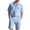 Light Blue Set for Men, variant on Mrmaere Men's Collared Button Down Shirt and Shorts Set Short Sleeve 2 Piece Multi Pockets Durable for Work Outdoor Army Green L