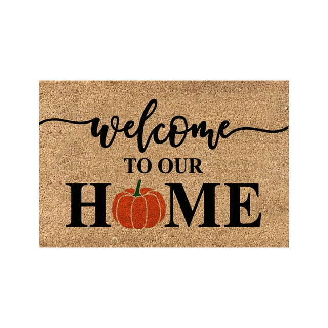 Binwennn Couverture pour Hommes 1 PCS Tapis de Bienvenue d'Automne Tapis de Sol Citrouille Tapis de Sol Saisonnier d'Automne Action de Grâce Intérieur Extérieur Tapis d'Entrée Tapis de Sol d'Automne
