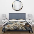 thumbnail image 3 of Designart "Nature s Tapestry in White and Blue Wildflowers I" Floral Bedding Covert Set - Wildflowers White Traditional Bed Set With 2 Shams, 3 of 6