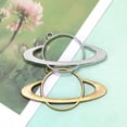 thumbnail image 4 of 16 piezas de marcos colgantes de planetas huecos, dijes de aleación, accesorios para hacer joyas DIY, para collares y manualidades (plata y bronce), 4 of 7