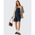 thumbnail image 6 of G4Free EverGoing Maternity Overalls with Pockets Adjustable Straps Pregnancy Wide Leg Jumpsuit Shorts Casual Work, 6 of 8