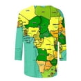 thumbnail image 4 of Wanfds Multicolor Ladies Tops Trendy Stylish Round Neck Three-Quarter Sleeve Top S, 4 of 5