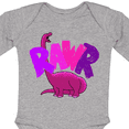 thumbnail image 4 of Inktastic Lil' Purple Bronto Rawr Boys or Girls Long Sleeve Baby Bodysuit, 4 of 5