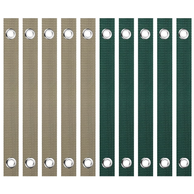 Uxcell 16 Inch Tree Straps for Staking, 20 Pack Tree Support Straps with Grommets, Green, Tan