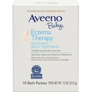 AVEENO Baby Eczema Therapy Soothing Bath Treatment with Natural Oatmeal, 10 ea (Pack of 2)