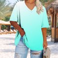 thumbnail image 4 of XuJwPNcy Women's Plus Size T Shirt Crewneck Tops Short Sleeve Oversized T Shirt for Women Spring Summer Casual Clothes Outfits, 4 of 6