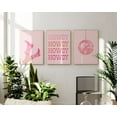 thumbnail image 2 of 3 Pieces Pink Disco Cowgirl Posters Prints Canvas Painting Howdy Pictures Pink Cowboy Boots Artwork for Western Dorm Room Bedroom Decor with Wooden Inner Frame, 2 of 6
