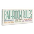 thumbnail image 3 of Stupell Industries Bathroom Rules with Teal Text Abstract Painting Gallery Wrapped Canvas Art Print Wall Art, 40 x 17, 3 of 7
