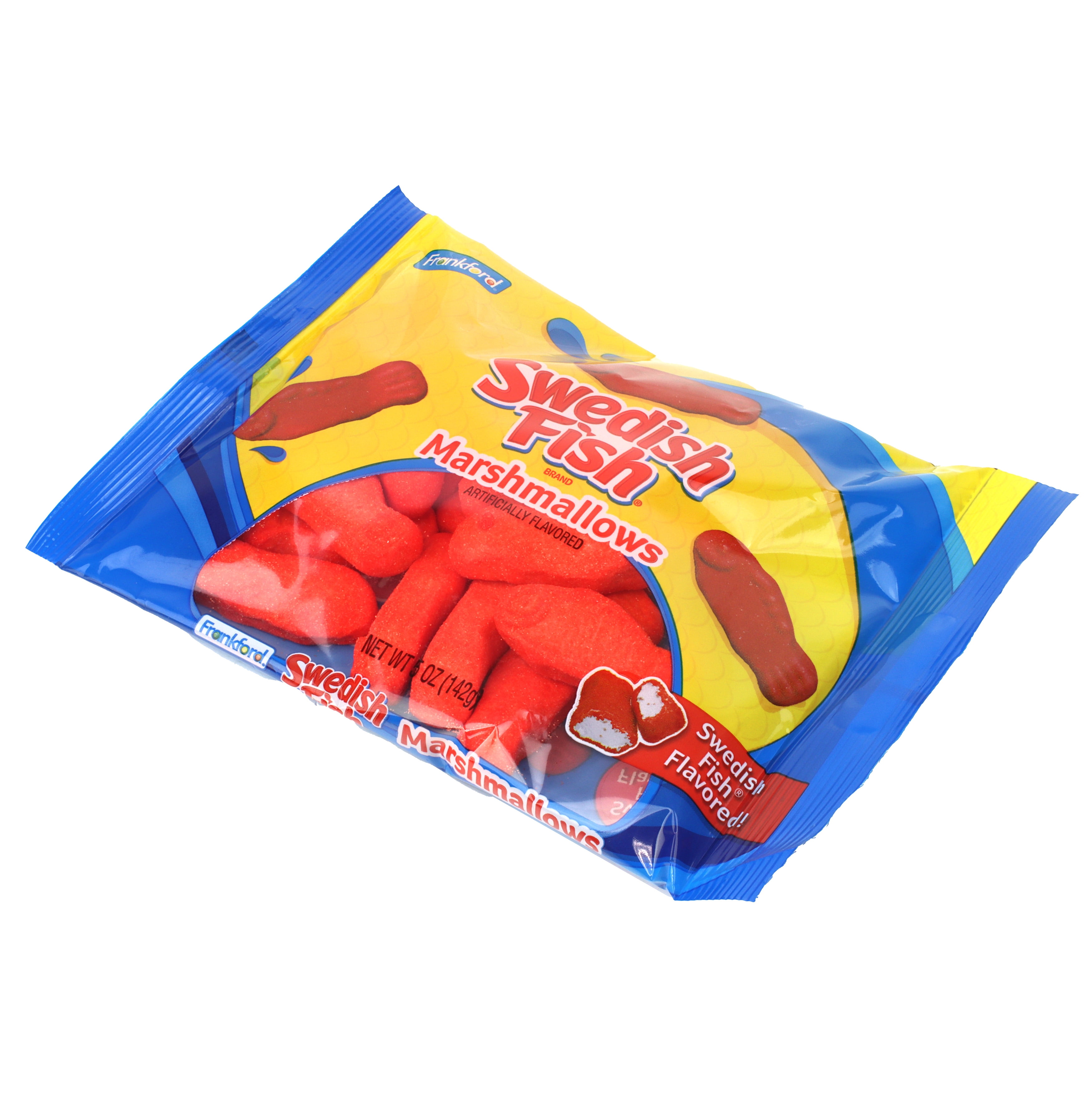 (4 pack) Frankford Swedish Fish Flavored Marshmallows, 5 Ounce Bag