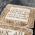 thumbnail image 3 of Fantasy Quotes Coaster Set of 6 Raw Wood, 3 of 7
