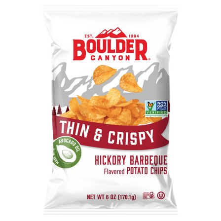 Boulder Canyon - Pot Chip Hickory Bbq - 6 OZ - Case of 12