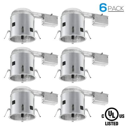 Torchstar 6 Pack Inch Ul Listed Remodel Can Lights With Air Ic Housing E26 Socket Included For Recessed Torchstar 6 Pack Inch Ul Listed Remodel Can Lights With Air Ic Housing E26 Socket Included For Recessed