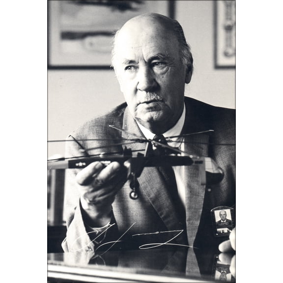 24"x36" Gallery Poster, Igor Sikorsky, helicopter designer, 1972