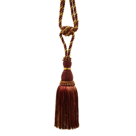 Elegant Wine Deep Red Gold Curtain Drapery Tassel Tieback 8