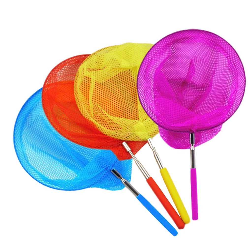 4Pcs/Set Colorful Kids Telescopic Butterfly Net Insect Net Extendable 34" Inch 