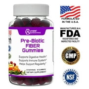 Hybrid Nutraceuticals PreBiotic Fiber Gummies for Adults, Digestive Health, Regularity, Immune Support - 60 Gummies