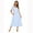 Light Blue, variant on Eternatastic Women's Cotton Long Nightgown Square Neck Loungewear Short Sleeve Full Length Sleepwear with Pockets