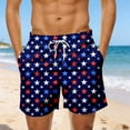 thumbnail image 2 of Bainana Mens Swim Trunks American Flag Patriotic Swim Shorts Independence Day Soft Breathable Summer Holiday Swimwear, 2 of 4