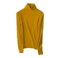 thumbnail image 4 of Valueadd Clothing Thermal Underwear Top New Internal Turtleneck Sweater Women Autumn And Winter Pile Collar Elastic Bottom Shirt Slim Knitted Top Yellow M, 4 of 4