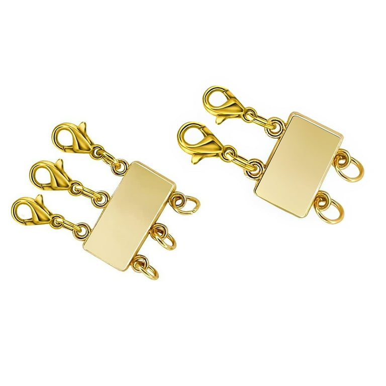 2 Pcs DIY Jewelry Clasp Necklace Separator Layering Clasps Single Chain