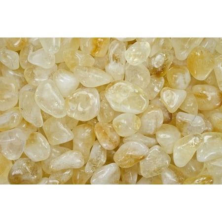 Crystolon Medium Stone - Fantasia Crystal Vault: 1 lb Citrine Tumbled Stones - Medium - 1