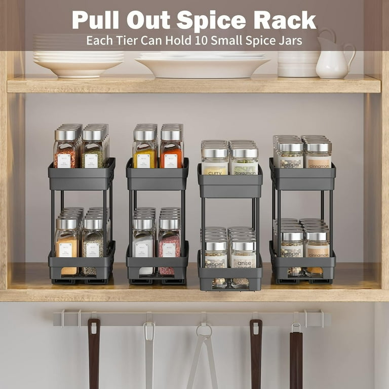 2 tier pull out spice rack hotsell