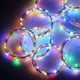 thumbnail image 3 of Cadena de luces LED impermeable de 300 para dormitorio con control remoto y 8 modos, temporizador, cadena de luces USB para dormitorio, jardín, fiesta, decoración de bodas, 3 m x 3 m (varios, 3 of 5