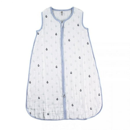 UPC: 0660168506648 | Hudson Baby Infant Boy Muslin Cotton Sleeveless Wearable Sleeping Bag  Sack  Blanket  Anchor  12-18 Months