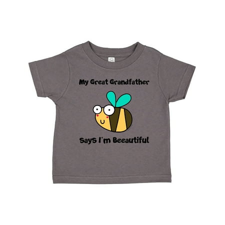 

Inktastic Bee Great Grandfather says I m Beautiful Gift Toddler Boy or Toddler Girl T-Shirt