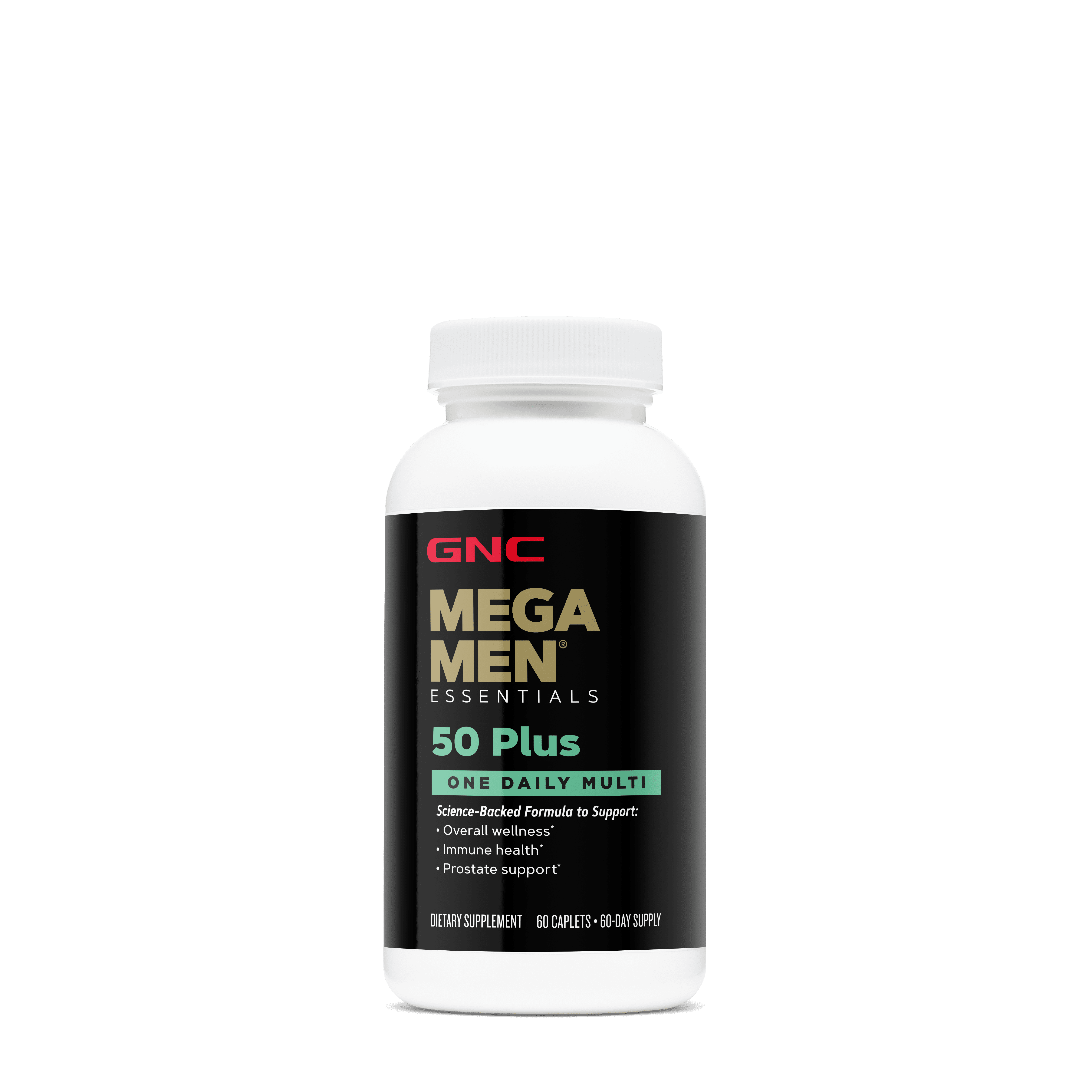 (2 pack) GNC Mega Men 50 Plus Multivitamin | Antioxidants | Heart Health | Prostate and Circulatory Support | 1 Daily