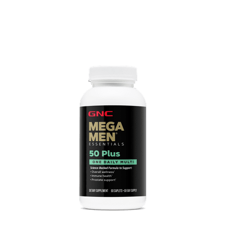 GNC Mega Men 50 Plus Multivitamin | Antioxidants | Heart Health | Prostate and Circulatory Support | 1 Daily