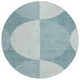 thumbnail image 2 of Addison Rugs Chantille Indoor/Outdoor Transitional Geometric Teal Machine Washable Round Rug, 8' x 8', 2 of 8