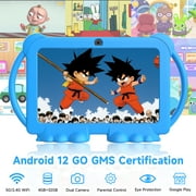 2024 Kids Tablet, Android 12 Tablet for Kids 7 inch, 4+32GB ROM(1TB Expand) Blue