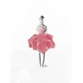 thumbnail image 2 of OnRei 25x32 White Modern Wood Framed Museum Art Print Titled - Rose Ballerina, 2 of 4