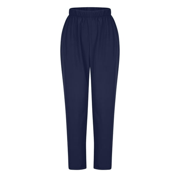 Économies d'Automne! SROBPTY Pantalons Décontractés pour Femmes, Uniforme de Soins Infirmiers, Uniforme de Clinique, Vêtements de Protection, Pantalons Longs, Marine, P